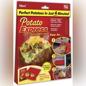 Ontel Microwave Cooker, Perfect Potatoes in Just 4 Minutes – As Seen On Tv
